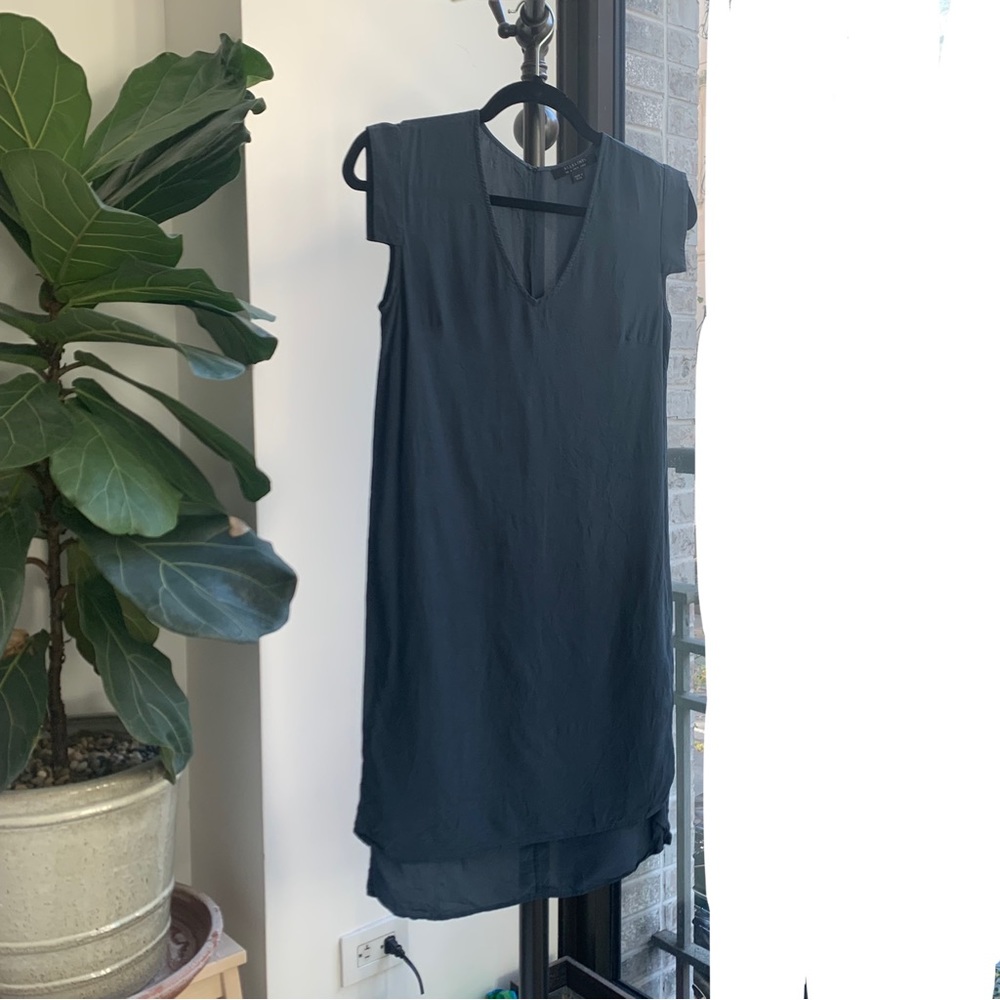 All Saints Blue Dress with V Neck | Size S